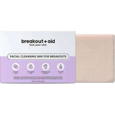 Breakout+aid Čisticí mýdlo na problematickou pleť s kyselinou salicylovou 100 g