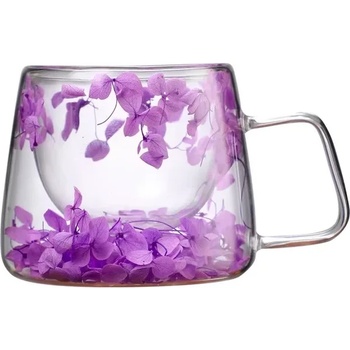 CupHup Стъклена термо чаша CupHup Blum с двойно дъно, VitaFlor (Blum-01-07)