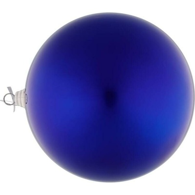 DECOLED Velká vánoční ozdoba 30 cm plastová koule modrá lesklá