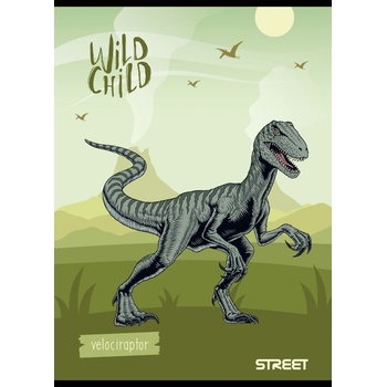 Eurocom Тетрадка Street, А4, бели листа, 54л, ВАР (30031-А-DINOSAURS)