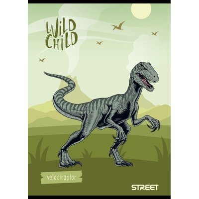 Eurocom Тетрадка Street, А4, бели листа, 54л, ВАР (30031-А-DINOSAURS)