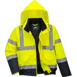 Portwest hi-vis bomber s266 / Изолирано светлоотразително бомбър яке, двуцветно - hv жълто/тъмносиньо 4xl (s266ynr4xl)