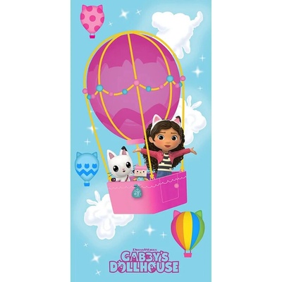 TipTrade osuška 70 x 140 cm Gabby's Dollhouse lietajúci balón