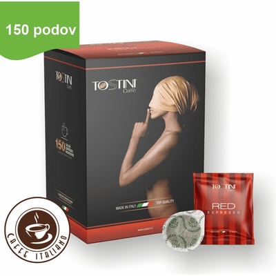 Tostini kávové pody RED 150 ks