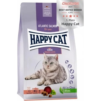 Image 1 of Happy Cat Culinary Senior Atlantic Salmon - храна за възрастни котки, над 8 години, със сьомга, пилешко, ориз, картофи, 4 кг, Германия - 70612