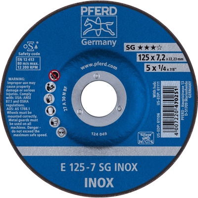 Pferd Brúsny kotúč 125 x 7,2 x 22,23 mm 4007220470251