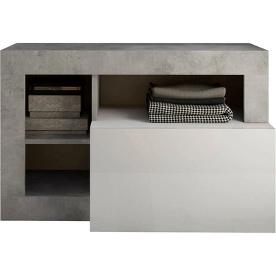 MC Akcent Lenor bílý/šedá beton 409030-41CE