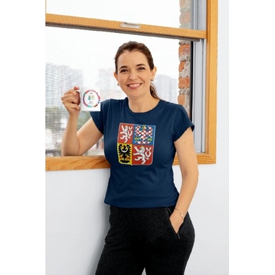 Dámské tričko Martin Nečas #98 Czech National Emblem 2025 Navy