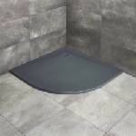 Radaway Kyntos Полукръгло композитно душ корито 100x100 см антрацит (HKA100100-64)