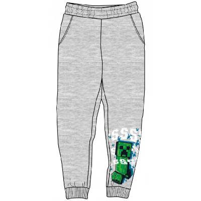 Minecraft tepláky Creeper před výbuchem šedé dětské Velikost tepláků: 6 let (116 cm)