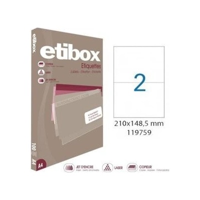 Etikety univerzálne 210x148,5mm Etibox A4 100 hárkov