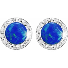 JSB Bijoux Opály s krištáľovými kameňmi Swarovski Violet 92400040dbl (Ag 925/1000, 1,4 g)