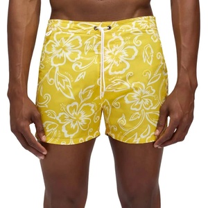 Sundek Бански гащета Sundek Hibiscus swimming shorts - Yellow (Vintage Mango)