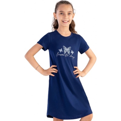 Moční košilka s motýlky 1F0977 modrá – Zboží Dáma