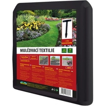 Nohel Garden Textílie Kontex mulčovacia netkaná 1,6 x 9 m + kotviace kolíky 6 ks čierna