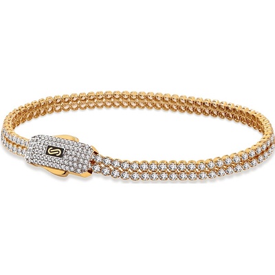 iZlato Forever Tenisový náramok Monaco chain Pavé lock 4 mm IZ31226N