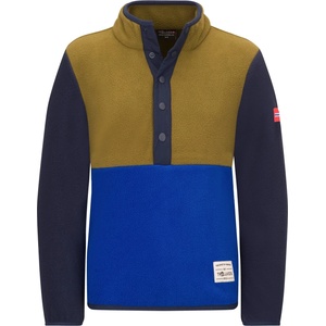 TROLLKIDS Детски поларен пуловер Trollkids Kid's Flekkefjord Half Zip Fleece jumper - Royal Blue / Spruce Green - размер 110 (EU) (704-6251-0314)