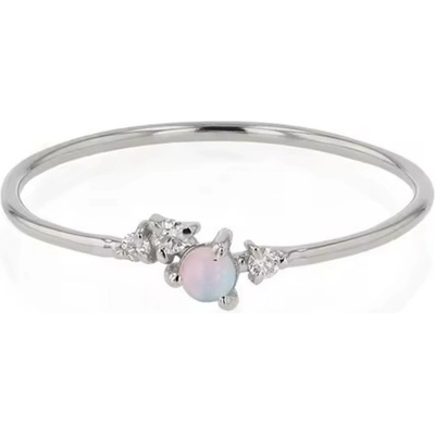 Olivie Stříbrný prsten s opálem 8810