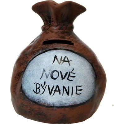 Pokladnička s nápisom - na nové bývanie