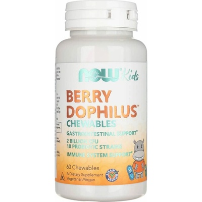 Now Foods berrydophilus kids 60 žuvacích tabliet