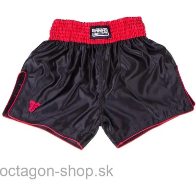Muay Thai trenky Fighter Bangkok plain čierne/červené