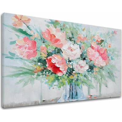Obraz na plátne KVETY VO VÁZE Zľava 60 % 70x50 cm