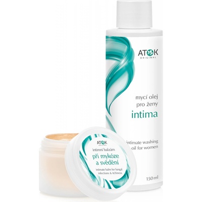 Original ATOK Intimní set Mykóza Mycí olej pro ženy Intima 150 ml + Intimní balzám při mykóze a svědění 50 ml