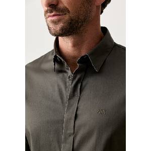Giorgio Armani риза мъжка от памук с еластан (8NZCBD.ZN10Z)