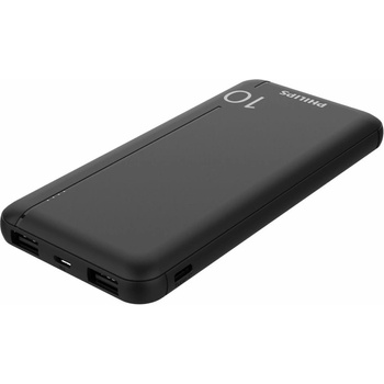 Philips Външна батерия/power bank/ Philips DLP1810NB/62, 10000mAh, черна, 2x USB-A (DLP1810NB/62)