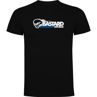 Bastard Republik Classic černá loga: Bíle logo s modrou