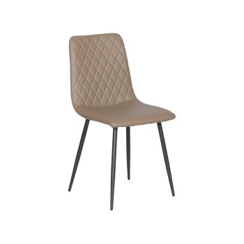 Carmen Трапезен стол monza еко кожа - тъмнобежов