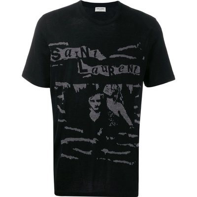 Saint Laurent Jacquard Logo Black