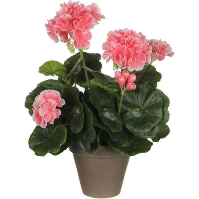 Mica Decorations Umelá kvetina pelargónia broskyňová 20 x 34 cm