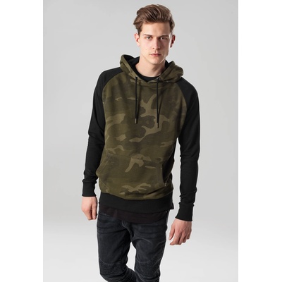Urban Classics Мъжки суичър в цвят камуфлаж Urban Classics Camo Contrast Raglan Hoody UB-TB1647-01059 - Камуфлаж, размер XL