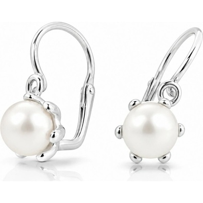 Cutie Jewellery dětské s perličkou C2482-10 bílá