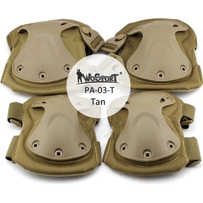 Chrániče kolen a loktů Wosport King Kong Rychloodepínací coyote