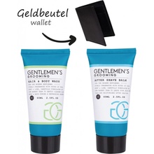 Accentra Gentlemen´s Grooming sprchový gél 60 ml + balzam po holení 60 ml + peňaženka darčeková sada