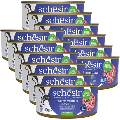 Schesir Счесир кот тон филе с говеждо в желе 12 x 140 г
