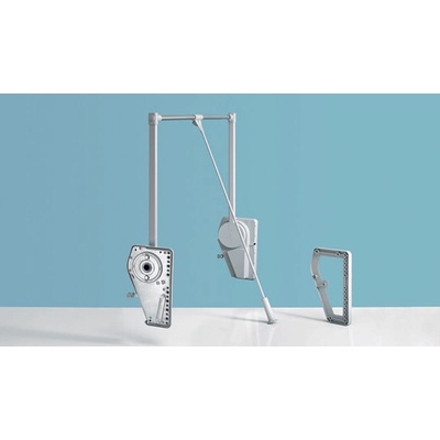 Hettich 9079882 Sklopná šatníková tyč Duo Lift 18 750-1150 mm alu finiš