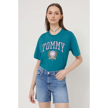 Tommy Jeans Памучна тениска Tommy Jeans в зелено DW0DW17824 (DW0DW17824)