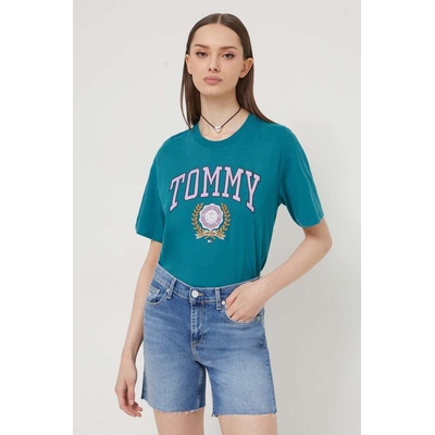 Tommy Jeans Памучна тениска Tommy Jeans в зелено DW0DW17824 (DW0DW17824)