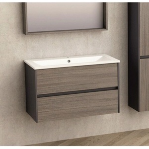 InterCeramic Конзолен шкаф за баня InterCeramic ICP 8955 с умивалник 8955-2 - PVC + водоустойчив шперплат, 91 см (ICP 8955)
