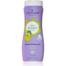 Dětské šampony Attitude Dětské tělové mýdlo a šampon 2 v 1 Little leaves s vůní vanilky a hrušky 473 ml