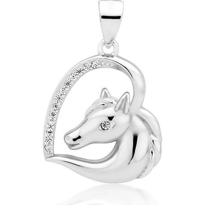 Olivie Stříbrný přívěsek Kůň v srdci 4656