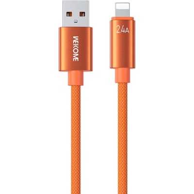 Wekome WDC-63i opletený nabíjací a dátový USB-A na Lightning 1,2m oranžový