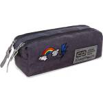 COOLPACK Правоъгълен ученически несесер Cool Pack Edge - Sparkling Badges, Grey, с 2 ципа (B69085)