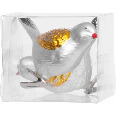 MagicHome Gule 6 ks biele s trblietavym ornamentom matné s dekoráciou na vianočný stromček 8 cm