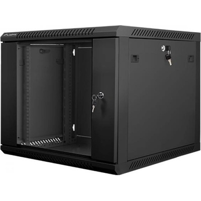 Lanberg rack cabinet 19" wall-mount 9U - 600x600 for self-assembly (flat pack), black (WF01-6609-10B)