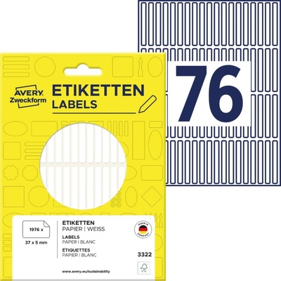 Avery Zweckform 3322 Etikety na ruční popis 37 x 5 mm 1.976 ks bílé