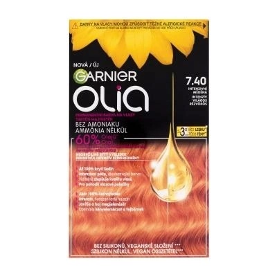 Garnier Olia 60 g pro ženy Barva na vlasy 7.40 Intenzivní měděná